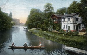 Bootshaus des Leipziger Rudervereins um 1908
